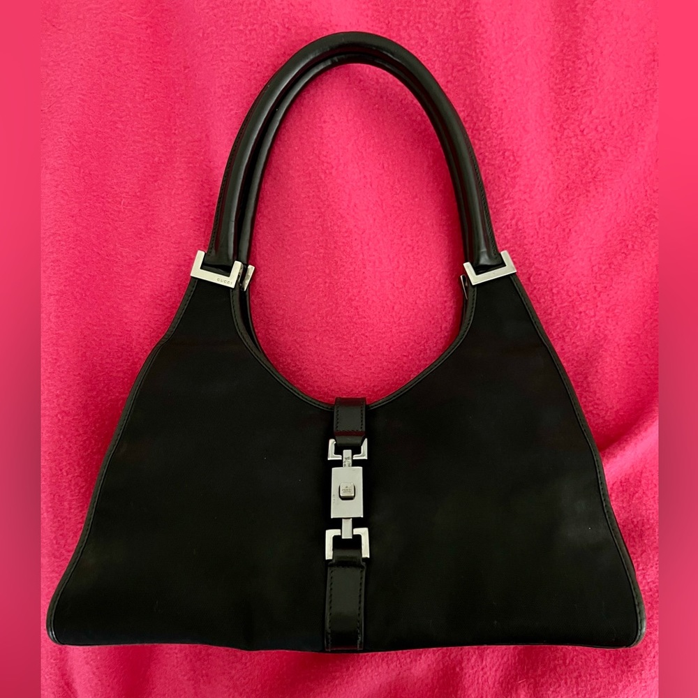 Gucci Canvas Jackie Bardot Bag